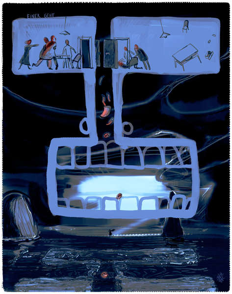 vergrößern Einer geht