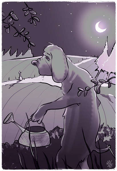 vergrößern Der Gärtner ist immer der Hund