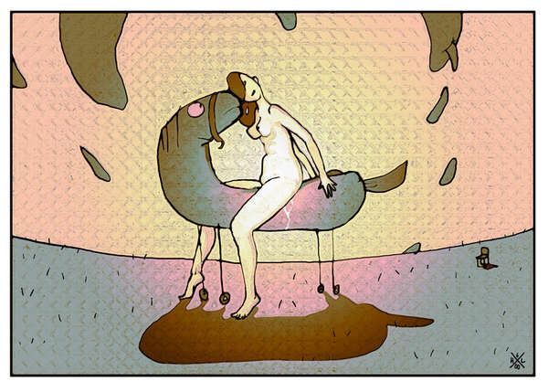 vergrößern Mädchen auf der Weide