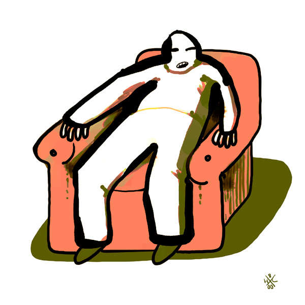 vergrößern Mann im Sessel