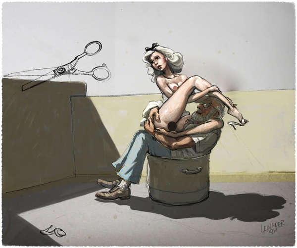 vergrößern Komposition mit Schere